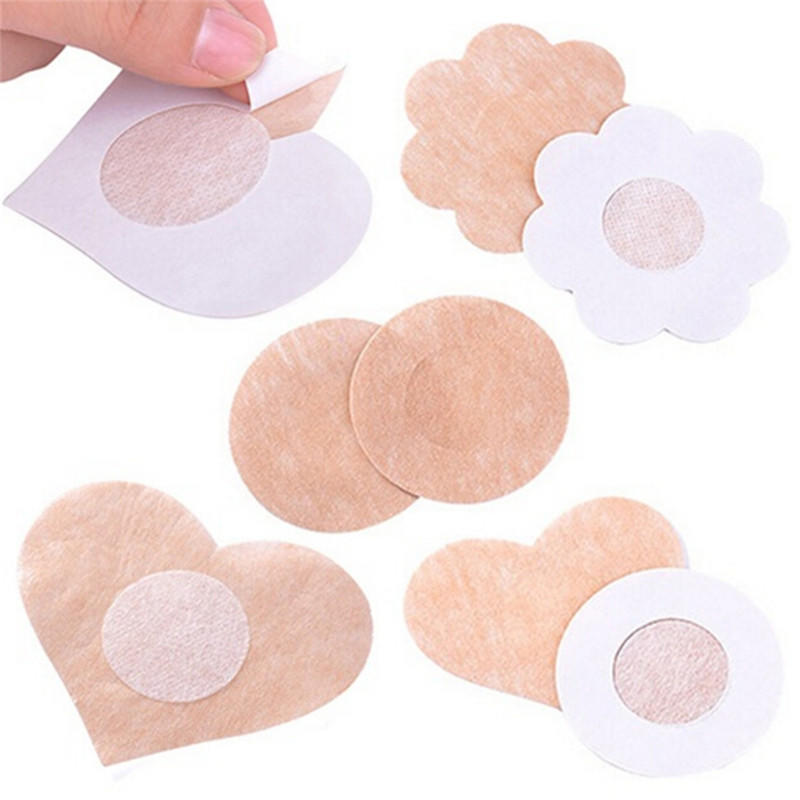 10Pcs Heart Round Petal Adhesive Breast Nipple Cover Sticker Bra Pad Patch