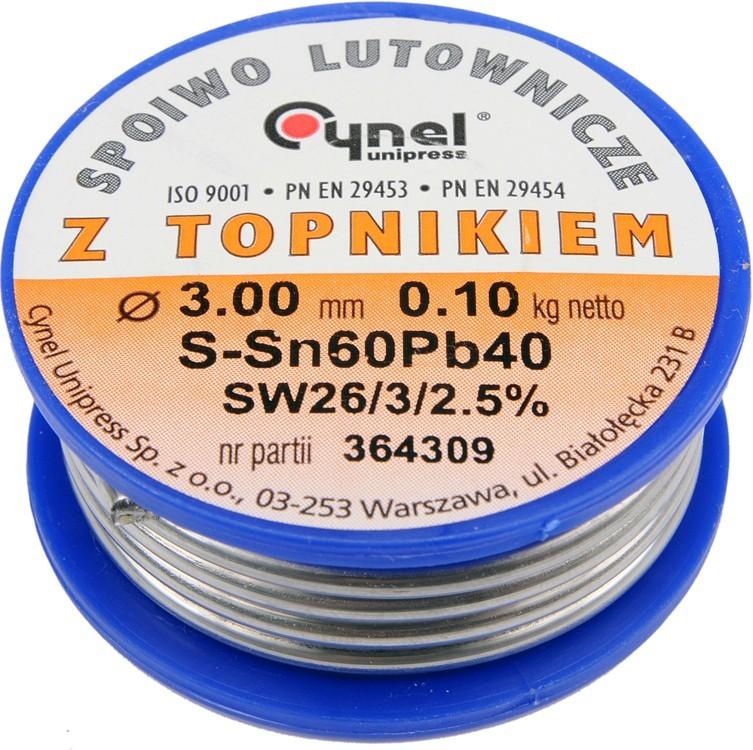 Soldering filler metal sn60pb40 3.0/100 76826 CYNEL