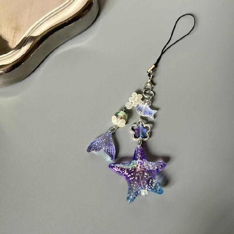Artistics Mermaids Charm Acrylic Phone Lanyard Portable Keychain With Intricate Designs SturdyEveryday Use