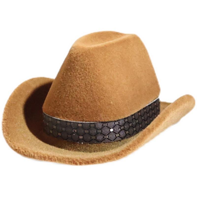 1Pcs Western Cowboy Theme Ring Boxes Cowgirl Hat Jewelry Storage Box for Wedding Bridal Shower Bachelorette Party Decoration
