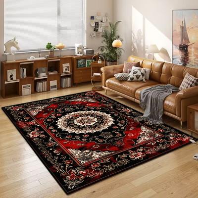Covor Persan Luxos Vintage pentru Decorarea Sufrageriei Covoare Zonă Mare Dormitor Covor Lavabil Antiderapant Covoraș pentru Canapea Masă de Cafea