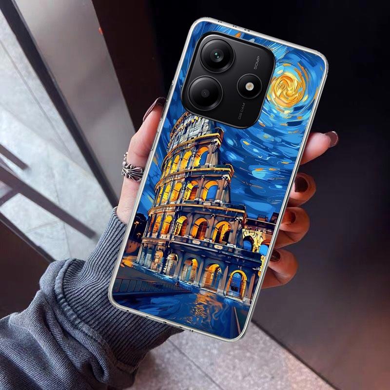 Roman Colosseum Phone Case For Xiaomi Redmi Note 15 14 14S 13 12S 12 Pro Plus 11S 11 10S 10 4G Cover 11E 11T 5G Print Fundas Red