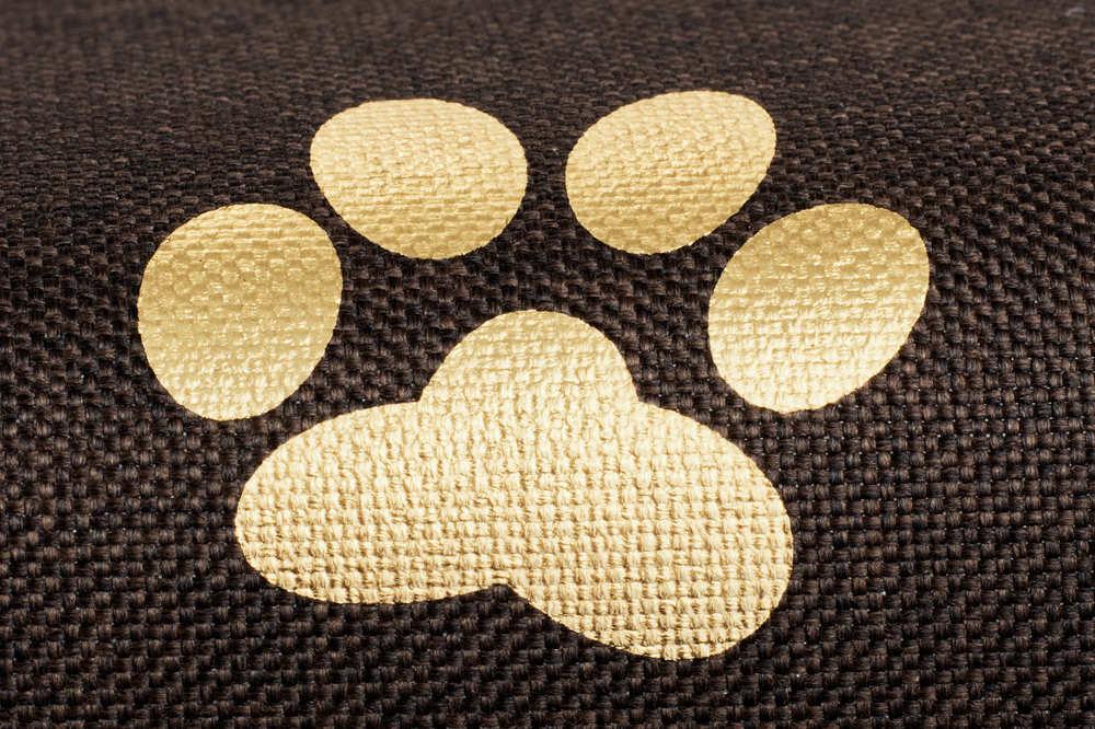 Oval Dog Cat Bed, Brown Velour XL 80X67
