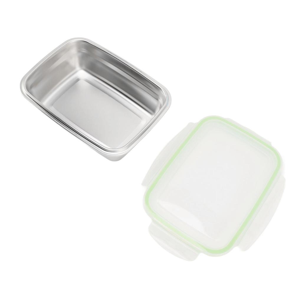304 Stainless Steel Lunch Box Leakproof Food Storage Containers Square Bento Box 350ml