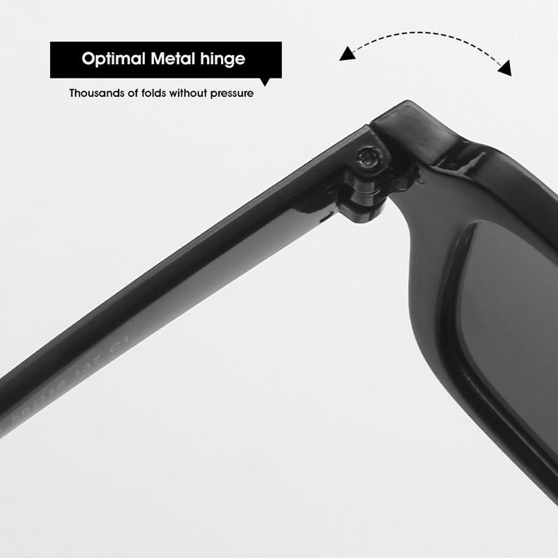 Box Meter Lunettes de soleil cloutées pour femmes, lunettes de soleil rétro pour hommes, lunettes de soleil photo minimalistes, accessoire de mode, non polarisées