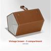 Leather Folding Multi Compartment Glasses Case With Soft Interior For Travel Storage