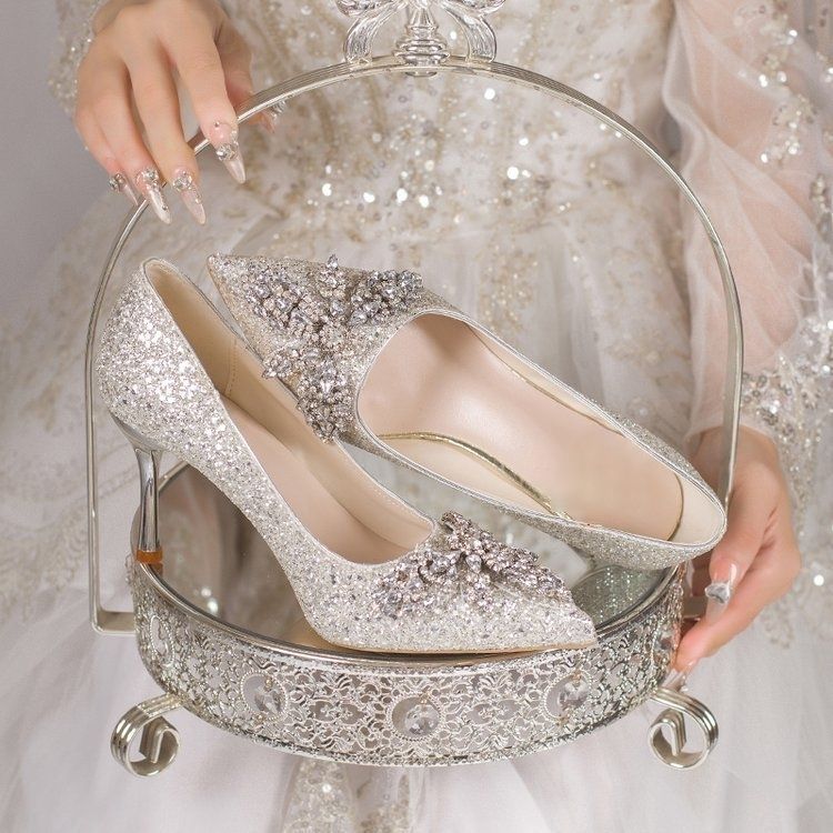 French Beautiful Comfortable Versatile Single Shoes Women's Spring and Summer New High-end Pointed Head Shallow Mouth Stiletto Shoes Women