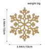 10CM Plastic Snowflake Christmas Tree Decorations - Hollow Powdered Snowflake Pendants