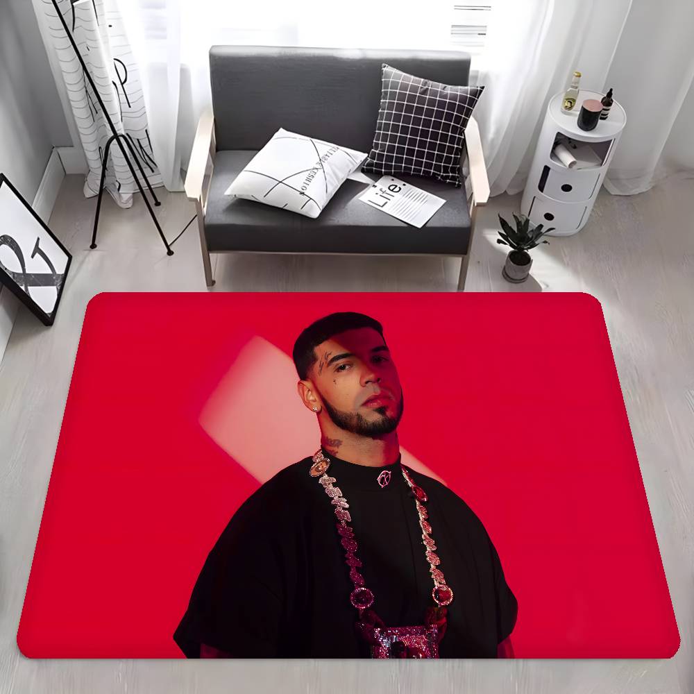 Anuel AA Bathroom Mat Retro Multiple Choice Living Room Kitchen Rug Non-Slip Bedside Mats