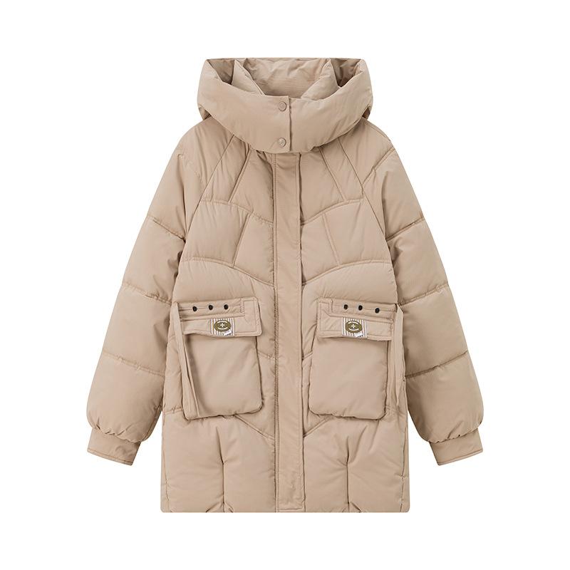 Women's medium and long cotton-padded clothes 2025 new versatile fashion loose women's cotton-padded jackets winter thickened hooded