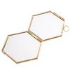 Glass Photo Frame Hexagonal Hanging Picture Holder for Modern Home Decoration Wall Display
