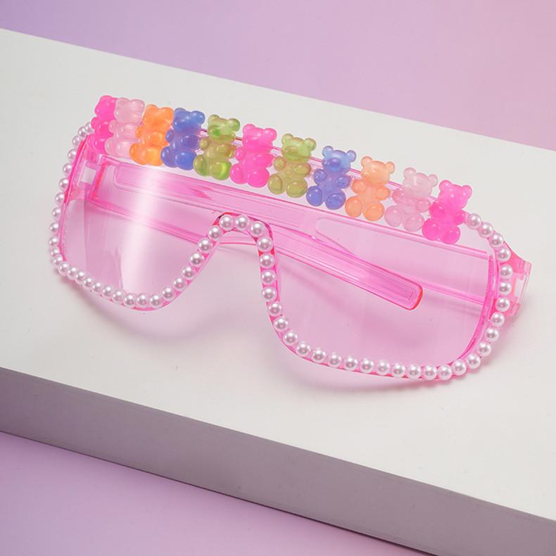 Future Style Acrylic Bear Glasses With Full Frame Windproof Goggle For Kids And Adults