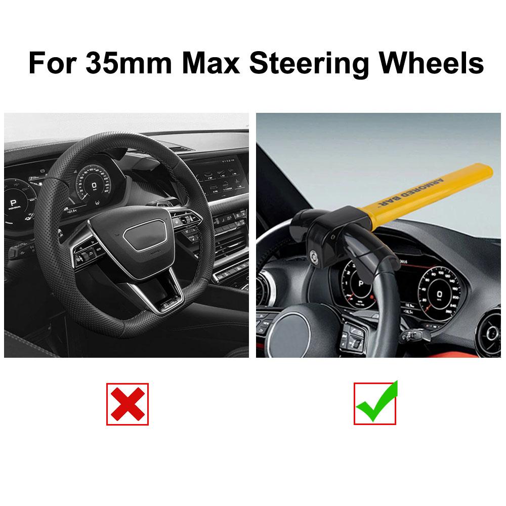 Universal Automobile Steering Lock Protection T-Locks Car Accessories Car Steering Wheel Lock Anti-Theft With Keys Security Car Locks