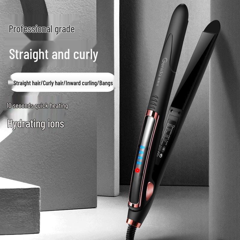 Adjustable Hair Straightener & Curler for Dorms - Works On Wet & Dry Hair