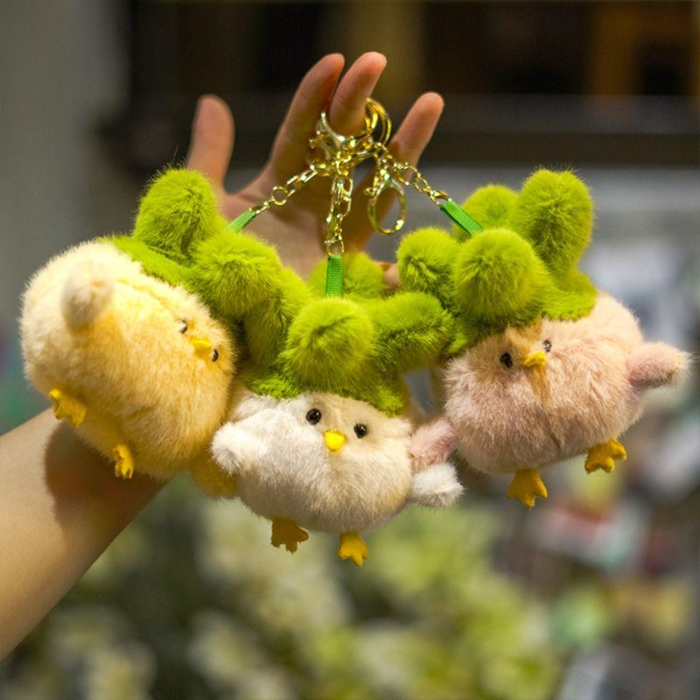 PP Cotton Vegetable Chicken Pendant Stuffed Chicken Plush Keychain  Home Party Decor