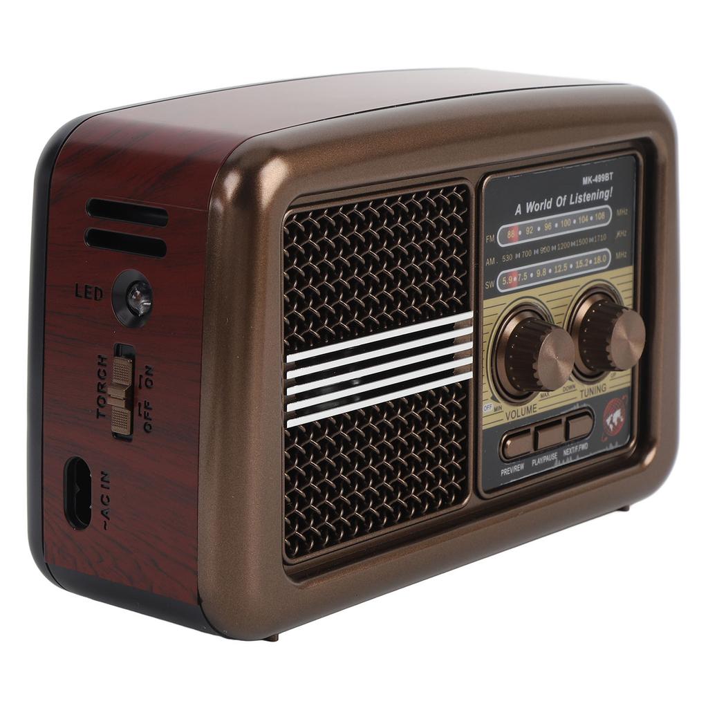 Tragbares AM FM SW Radio mit Bluetooth-Lautsprecher Vollband-Tragradio mit ausziehbarer Antenne