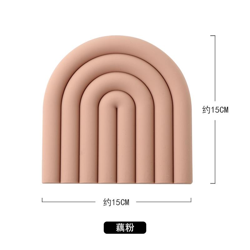 

Новый Радужный силиконовый коврик для стола, подставка для горячей посуды, подставка для посуды, многофункциональные держатели для кастрюль для кухни, термостойкие подушечки 15x15