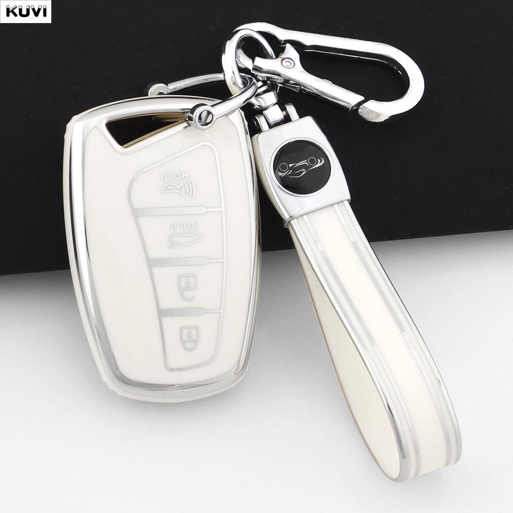 For Hyundai Grandeur Hg Sedan Genesis G80 Santa Fe 3Dm Grand Santafe Ix45 Equus Azera Tpu Remote Key Case Cover Fob Holder