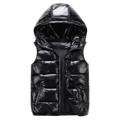 Mode Glänzend Unten Baumwolle Ärmellose Jacke Weibliche Verdicken Warme Winter Weste Frauen Winter Mit Kapuze Weste Mantel