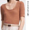 ELLASSAY Women's Slim Fit Knit Top