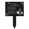 Memorial Metal Grave Markers Cemetery Garden Stake Memorial Plaque Garden Grave Decoration For Cemetery Outdoors Yard Garden