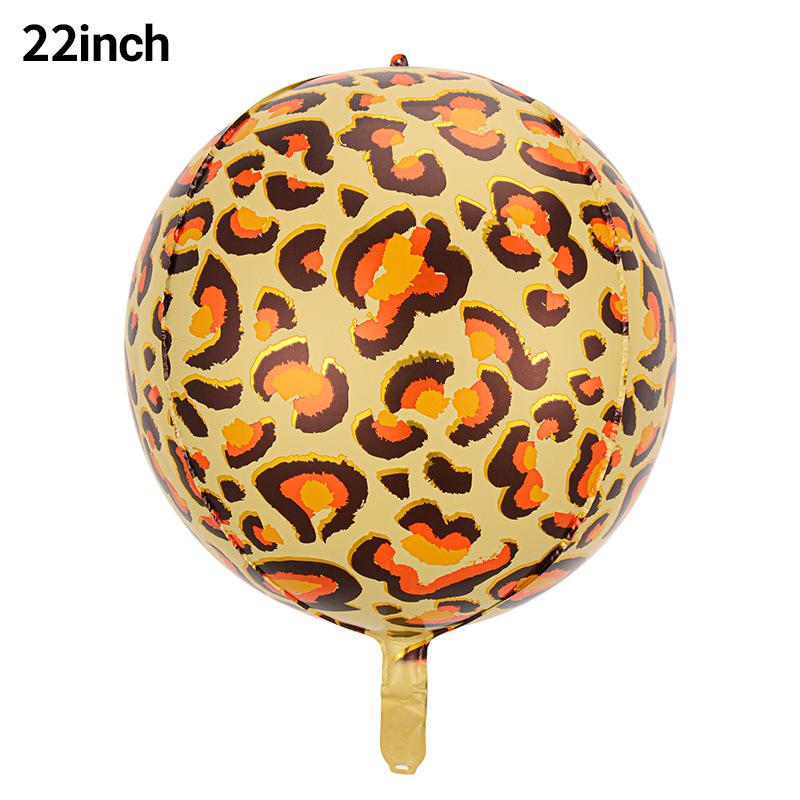 4D Balloon Animal Pattern Printed Animal Stripe Three-Dimensional 4D Ball Tiger Pattern Leopard Pattern Zebra Pattern Aluminum Film Balloon