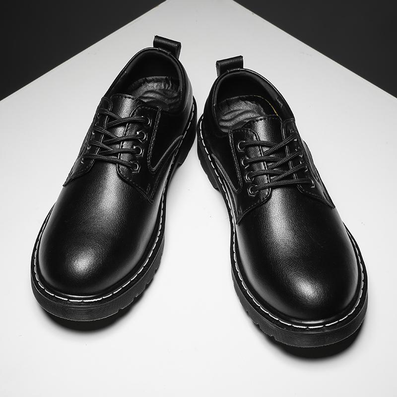 

Модные классические мужские кожаные повседневные туфли в стиле ретро, брендовые мягкие мужские кроссовки, дышащие мужские прогулочные туфли для вождения, рабочая обувь на толстой подошве 48 чёрный