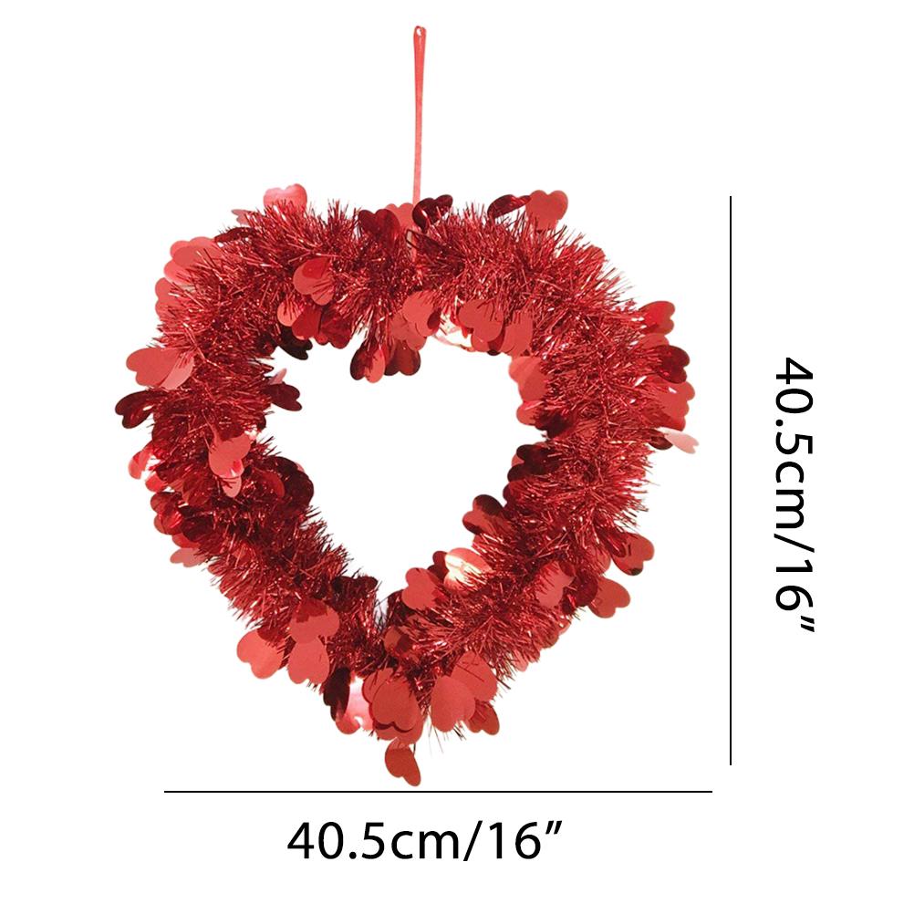 Liebesherz Krappkranz Valentinstagsdekorationen Fenster Wand Tür Hängend Dekorativ Hochzeitsrequisite