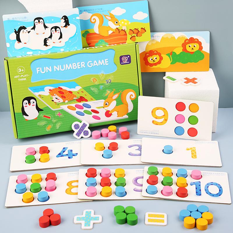 Children'S Bead Counting Game Large Class Toys Wooden Early Education Puzzle Learning Color Number Cognitive Teaching Aids