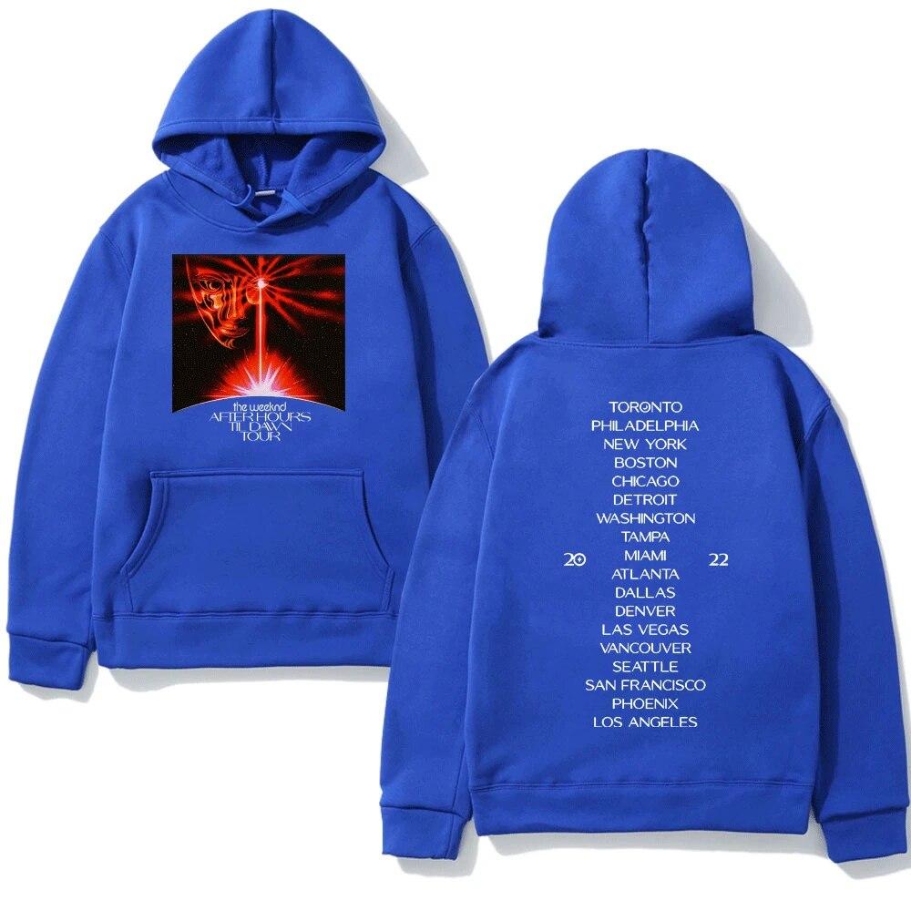 The Weeknd After Hours Til Dawn 2022 Moletom com capuz Hip Hop Music After Hours Til Dawn Concert Fashion Fleece Sweatshirt Pullover