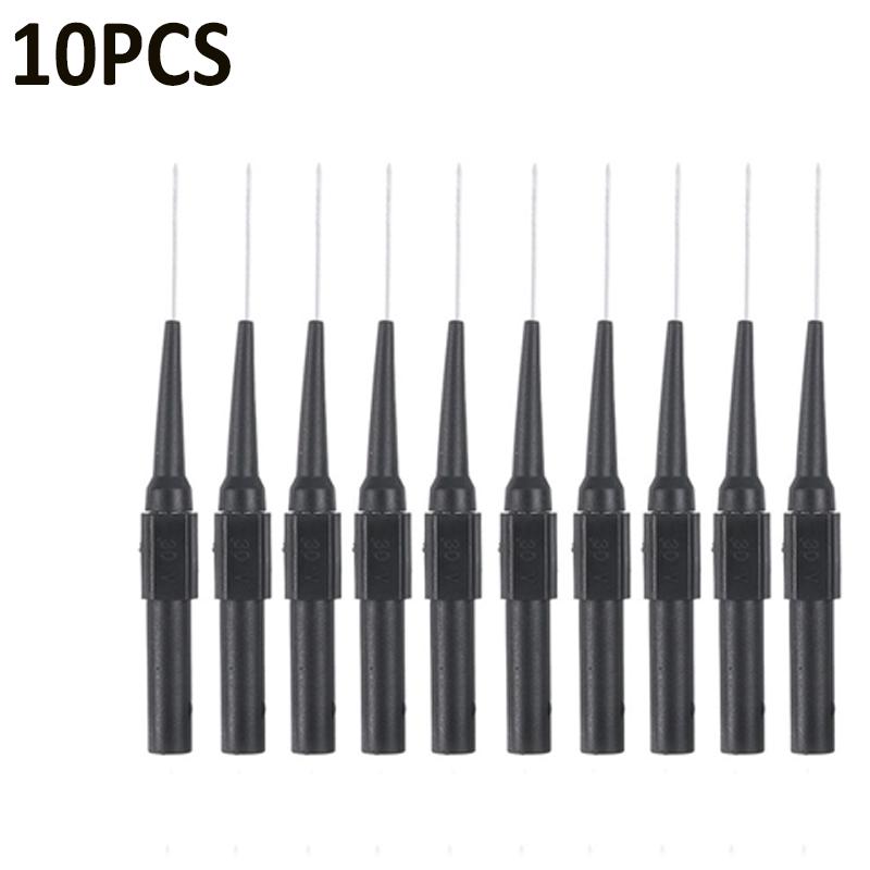 10PCS 30V Car Tip Probes Diagnostic Tools Multimeter Test Leads Extention Back Piercing Needle Tip Probes Auto Kit Machine 0.7MM