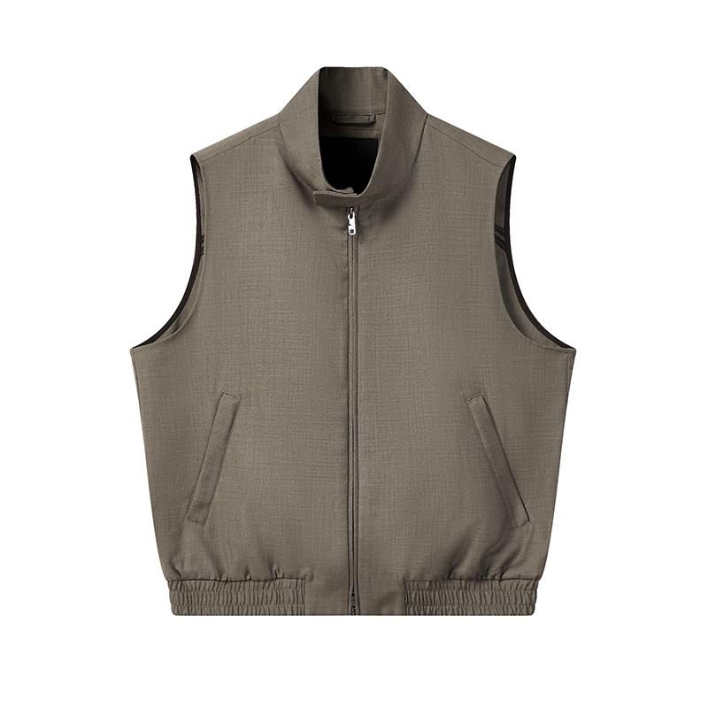 FILA Milano Series Simple Fashion Classic Versatile Loose Woven Vest Women vest Brown F11W625710FBN S