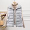 Winter New Korean Version Fashion Stand-up Collar Splicing Knitted Sleeves Light Down Cotton Clothes Warm Small Coat Women