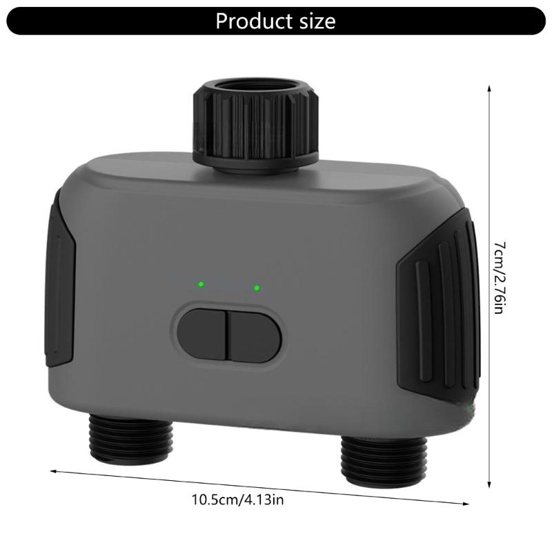 Double Port Water Timer Automatic Watering System Remote Control Irrigation Timer for Garden Greenhouse Sprinkler Timer