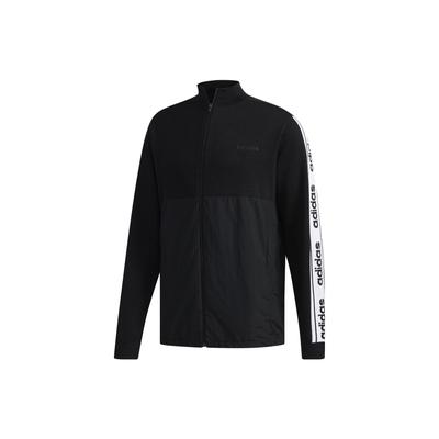 Logo Stand Collar Long Sleeve Zip Jacket Retro Sports Jacket Men Jacket Black DW7889
