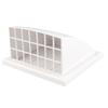 Square Exhaust Fan Cover PVC Plastic Exterior Wall Duct Vent Cover for Bathroom Kitchen 100mm Inclined