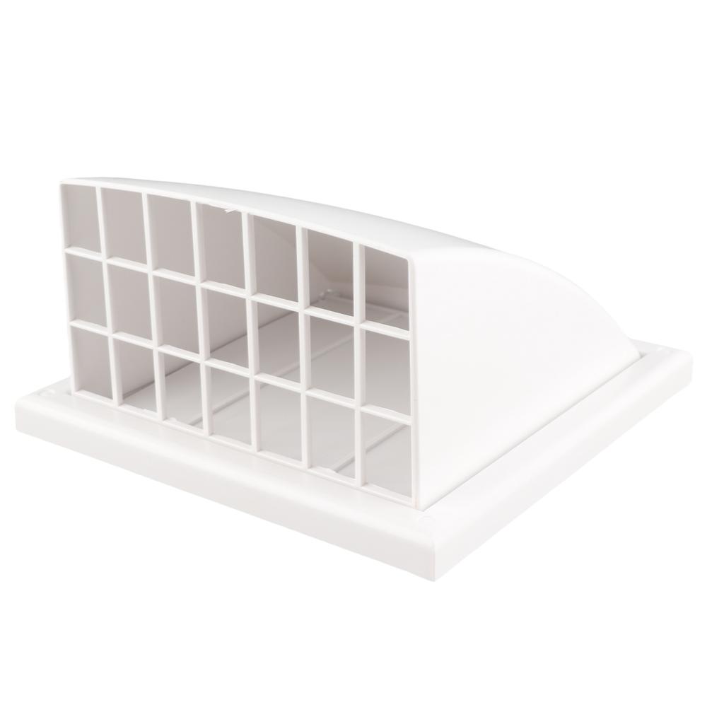 Square Exhaust Fan Cover PVC Plastic Exterior Wall Duct Vent Cover for Bathroom Kitchen 100mm Inclined