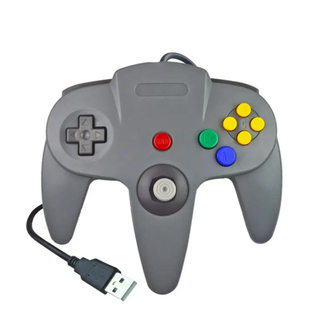 N64 Controller Klassisch USB Kabelgebunden Fernbedienung Gamepad Gaming Joystick Zubehör Klassisch 64 Konsole Retro Spiele für Mac Computer PC