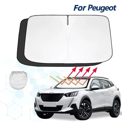 Osłona przeciwsłoneczna na przednią szybę do Peugeot 2008 GT Osłona przeciwsłoneczna Osłona przeciwsłoneczna Składana Blokuje promienie UV Utrzymuje samochód chłodniejszym