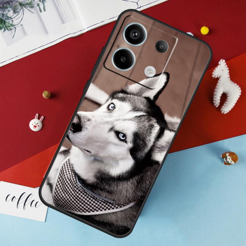 

Animal Husky puppy Case For Xiaomi Redmi Note 14 Pro 13 12 11 10 15 Pro Plus Redmi 14C 15C 10C 12C 13C 15 Cover Note 15 Pro Plus 5G