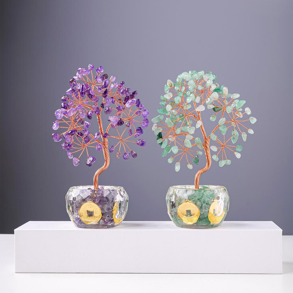 1PC Natural Stones 7 Chakra Healing Crystals Stones Get Rich Tree Home Office  Room Feng Shui Decoration for Luck Home Decorat