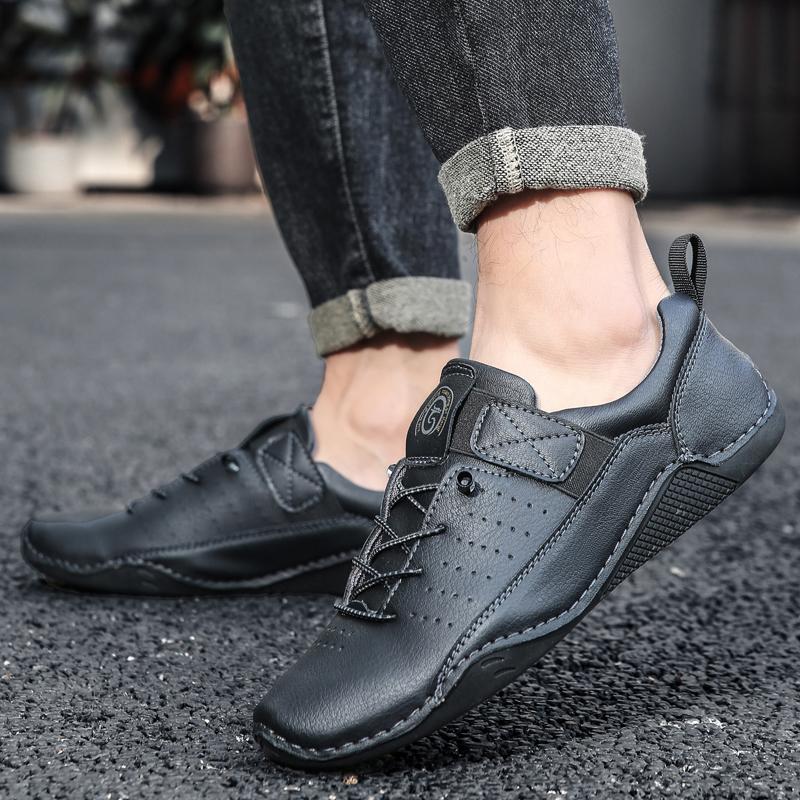 Fashion Outdoor Sneakers Mens Dress Shoes Retro Male Leather Business Male Baroque Shoes Casual Mens Oxford Work Footwear