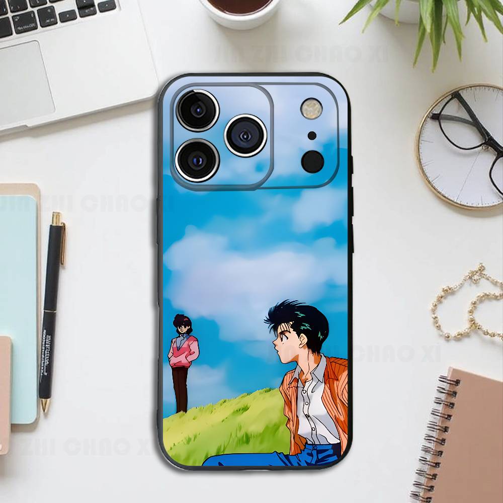 

Yu Yu H-Hakusho Comics Black Phone Case For IPhone 17 16 15 14 13 12 13 12 11 Pro Max Plus XS XR Silicone Soft Back Cover iPhone12PRO