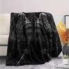 Viking Warrior Pattern Flannel Blanket, High Quality Comfortable for All Seasons, Home Decor, Warmth and Comfort, Perfect for Gifts.