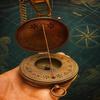 Brass Embossed Penny 1930 Sundial Rope Compass Gift for Him, Her Christmas, Birthday, Home Office Decor