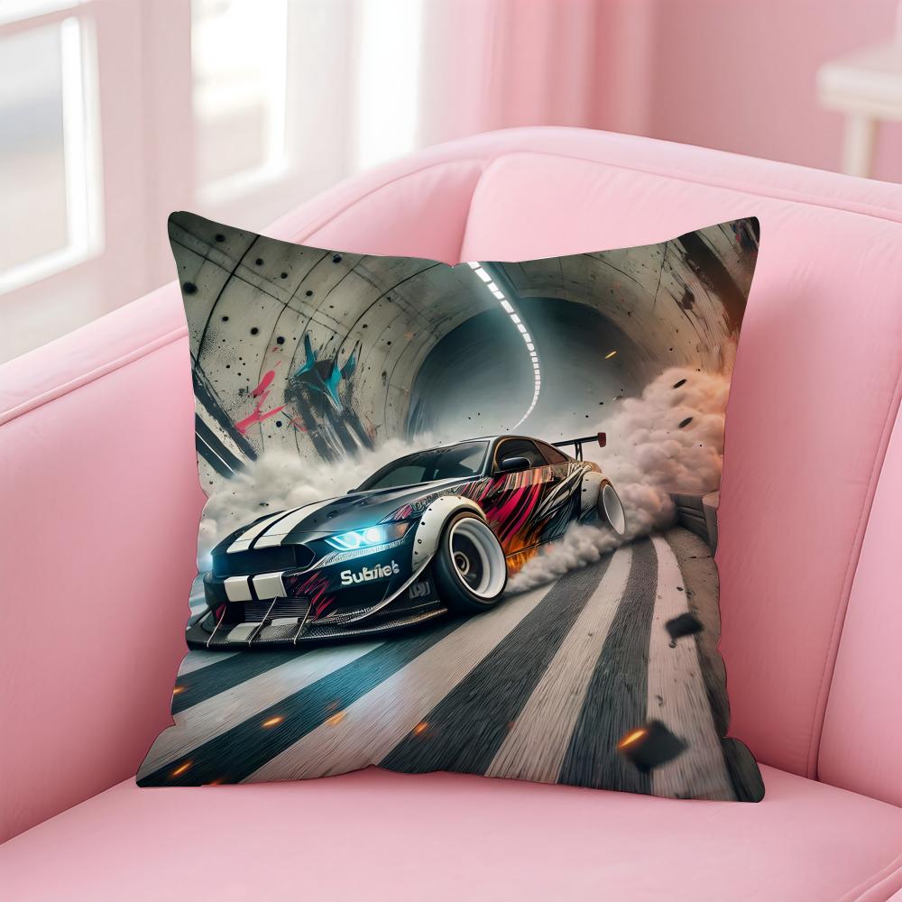 Film FFast Furious Cushion Cover Pillow Case Ultra Soft Skin Friendly Fabric Cloud Like Comfort Concealed Zipper