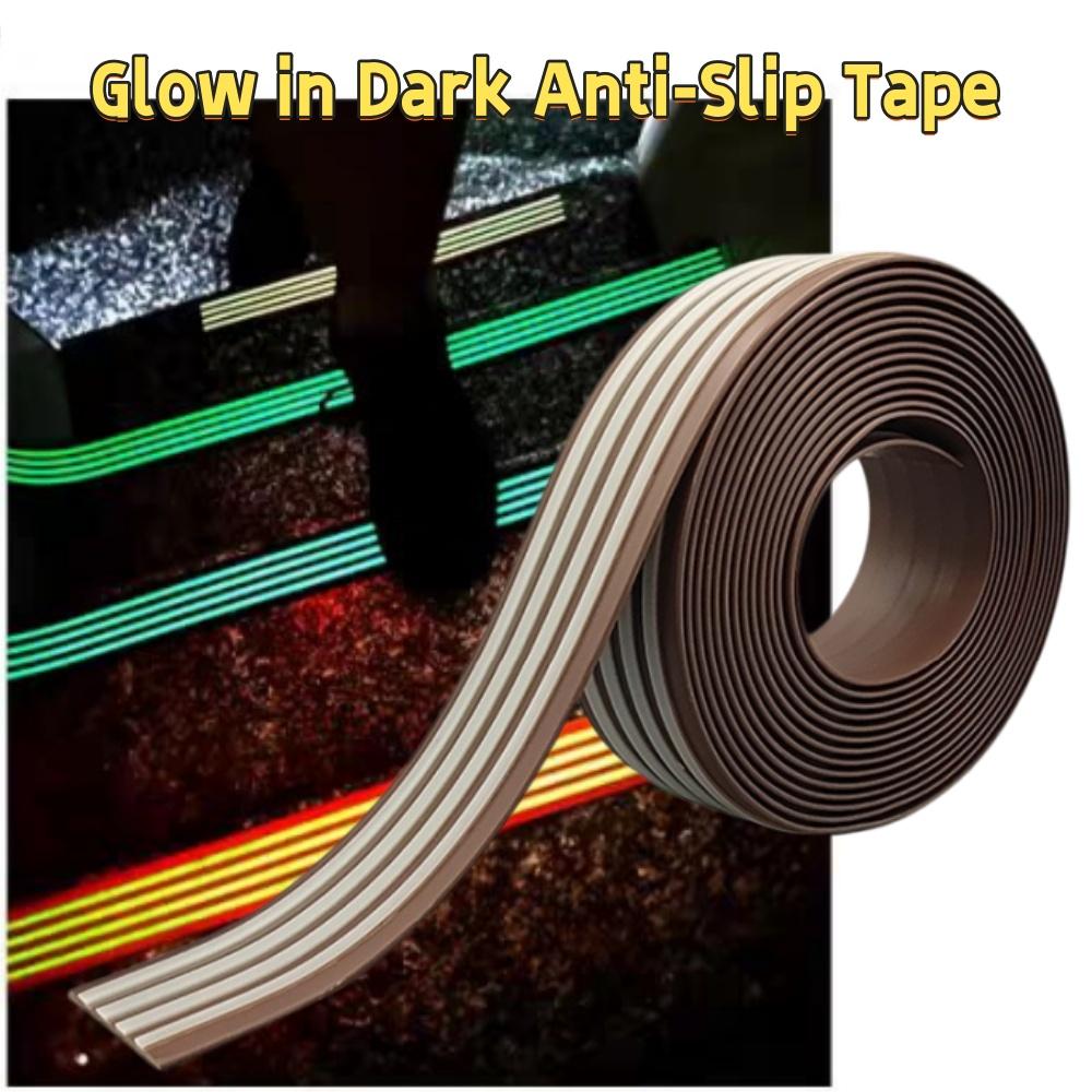 1Roll Glow in Dark Anti-Slip Tape - Grade Self-Lit Night Safety Warning Strips, & Wear-Resistant Glow-in-the-Dark Stairs/Ramps