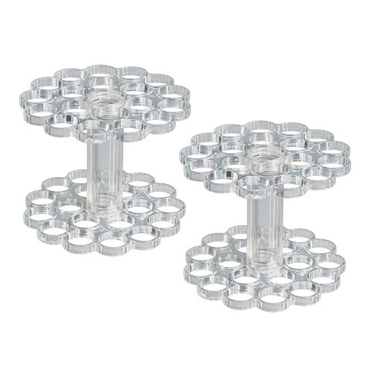 2Pcs Vase Flower Frog Reusable Clear Flower Arrangement Holder Flower Stem Holder Grid for Arranging Flowers Wedding Bridal Shower Party Decor