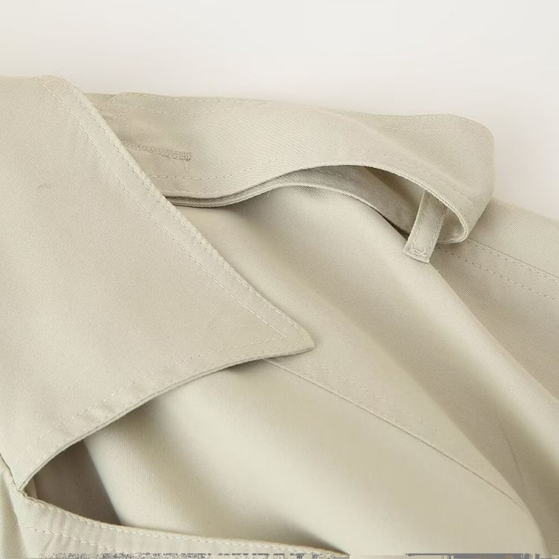 Kaslead New Women clothes Western Style With Belt Long sleeve Drop Shoulder Wind-Breaker 4749847