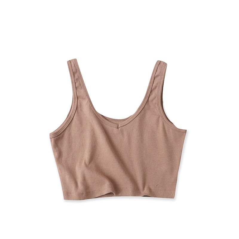 Beauty Back Cotton Slim Fit Pullover Midriff Outfit Export Small Sling